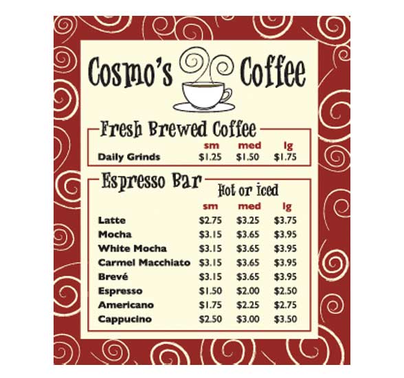 Cosmos Coffee Sign #1